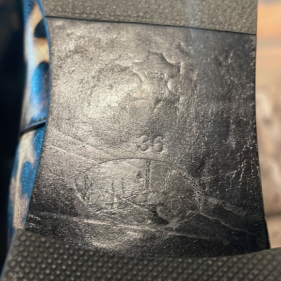 Italian over the knee leather animal print boots - Picture 6 of 8